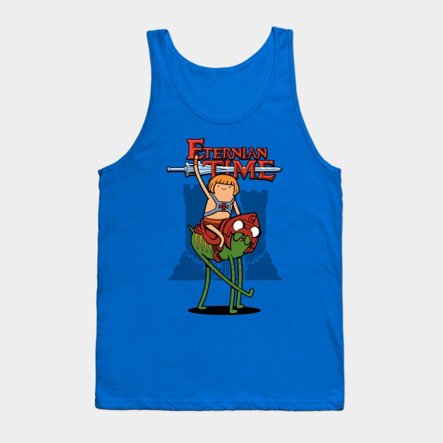 Funny Cute Superhero 80's Cartoon Adventure Mashup Parody Tank Top by BoggsNicolas